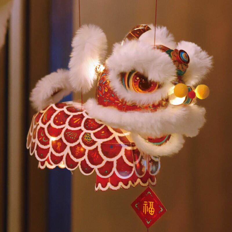 醒狮diy材料手工灯笼制作2025新蛇年手工艺品自己做手工花灯