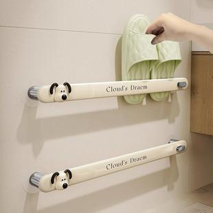 浴室拖鞋架挂架壁挂式免打孔厕所卫生间洗手间贴墙门上专用置物架