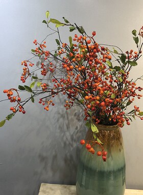 假花装饰花摆设样板间仿真果子山归来单支干花花束摆件手感PU花卉