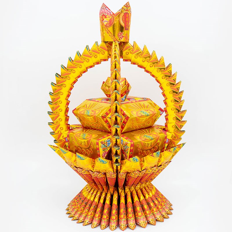 八方来财材料包 大金山折纸 元宝山聚宝盆潮汕中秋折莲花灯有教程