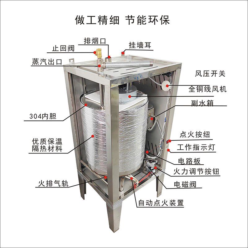 商用燃气蒸汽发生器煮豆浆节能蒸气机酿酒豆制品蒸汽锅炉蒸馒头快