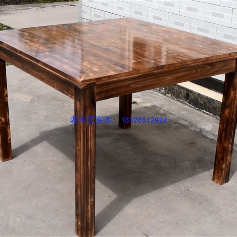 实木四方桌八仙桌餐桌方桌家用餐桌椅快餐桌大排档桌饭桌椅子