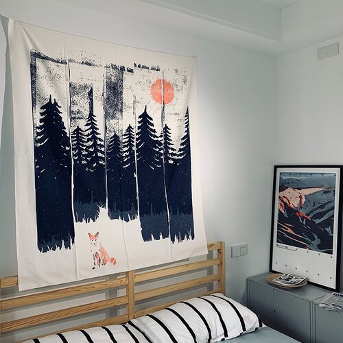 竖版挂布背景布卧室房间床头装饰挂毯挂画布置墙壁遮挡民族风大号