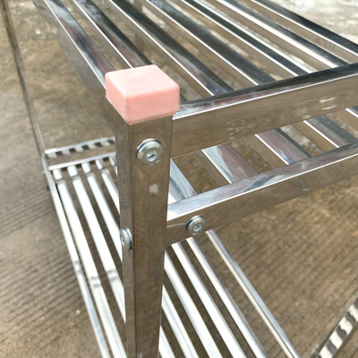 两层不锈钢层可移动花架兰花专用架阳台落地式铁艺简约多肉花架