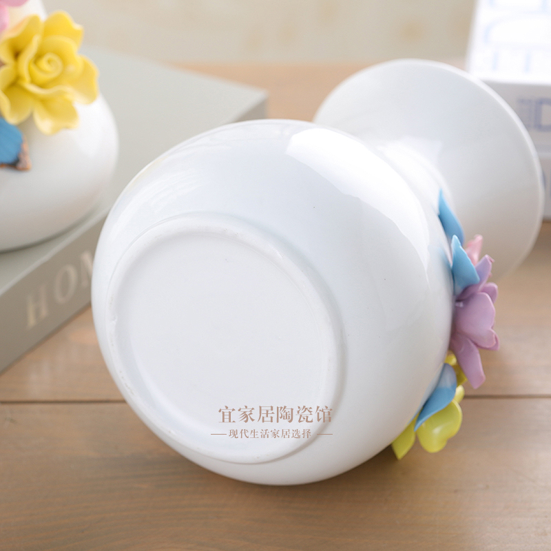 中式陶瓷花瓶花插家居饰品客厅电视柜摆件特色创意手工艺台面花器