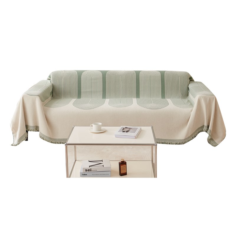 雪尼尔沙发巾一整张全盖沙发盖布L型三座一贵妃沙发罩四季通用