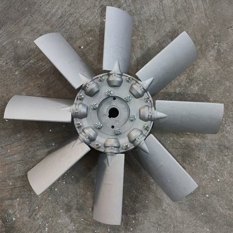 轴流风机雾炮风机铝合金风叶扇叶耐高温防爆风叶8叶铸铝风叶