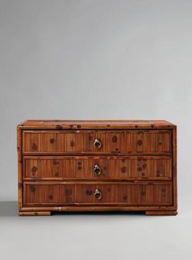 樱树瘤湘妃柜子扇茶具文玩收纳抽屉式茶棚桌茶面76630展示台茶博