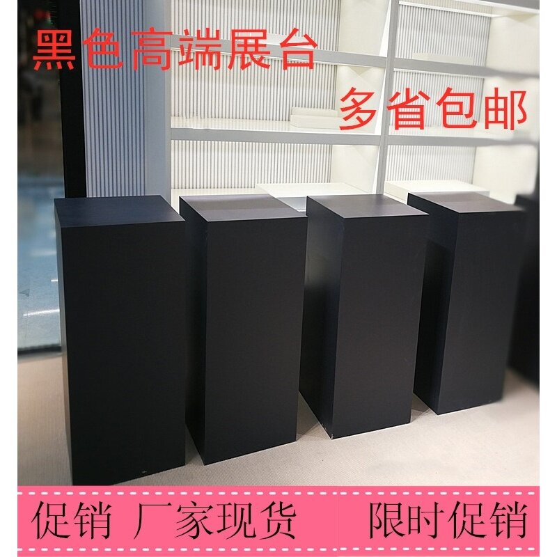 方形黑色烤漆服装店中岛柜