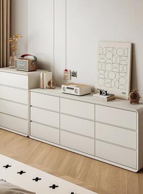 奶油风柜实木电五视柜卧室床尾抽屉柜简现代斗客厅靠ZWK约墙储物