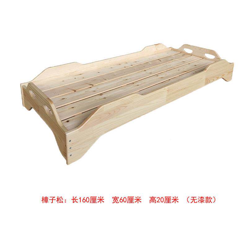 幼儿园早教中心午CD460778床托床小床折叠叠实木床儿童床安全环专
