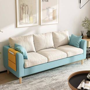 沙发厅2025新款 卧室租房阳台公寓布艺HXM双三人位出懒人沙发客小