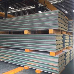 复合彩瓦钢瓦瓦楞岩457棉夹棉芯板岩棉屋面彩钢钢板岩岩棉彩瓦