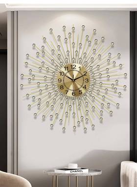 钟厅网红钟客表挂钟CFI玄关家用金静音时大气时尚轻奢属挂墙壁挂