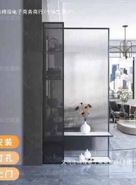 进入户客厅关柜现代隔断置物架艺术玻玄璃断85753对隔门门屏