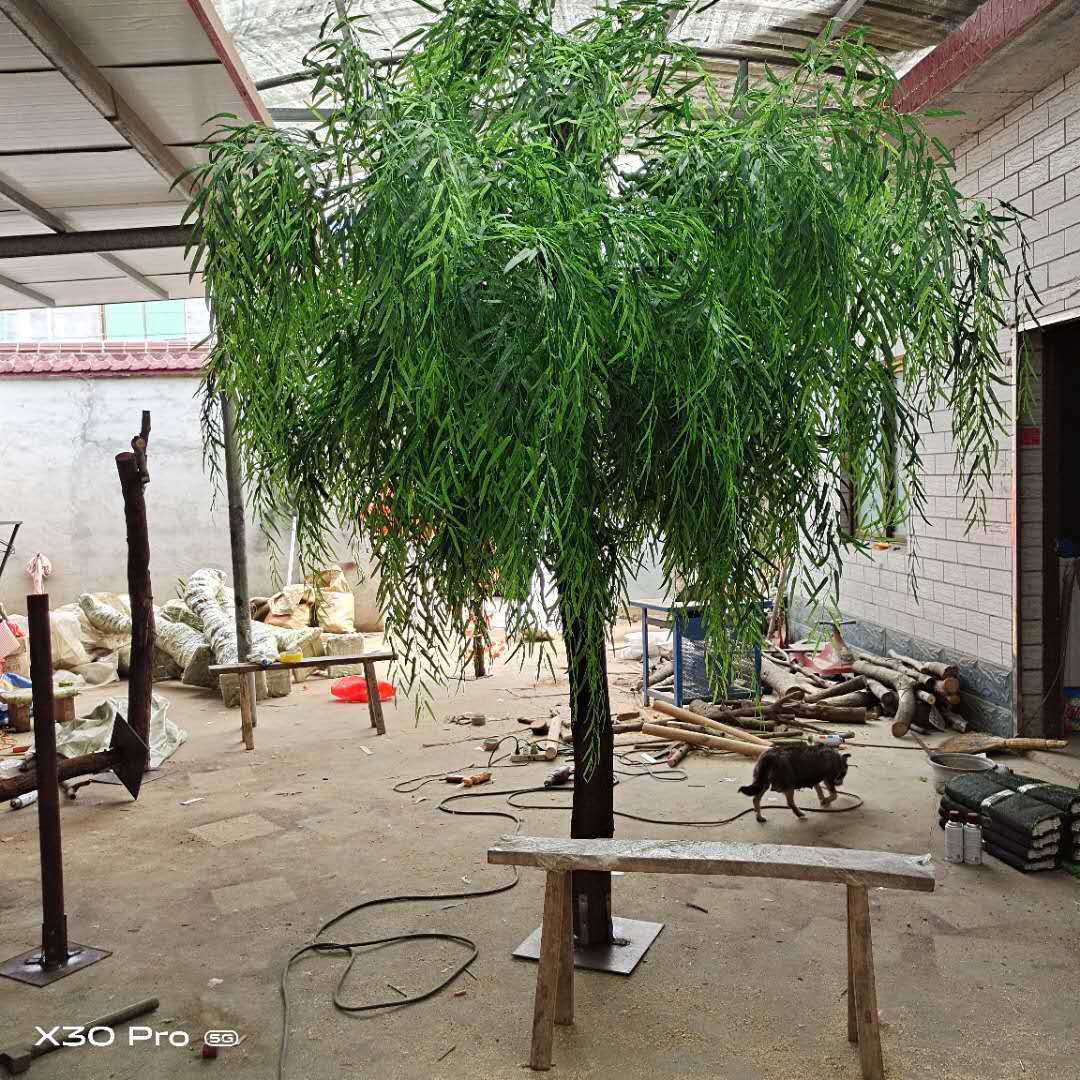 假柳树包邮仿真柳树室内树造型树装饰假树假柳树枝橱窗道具绿柳