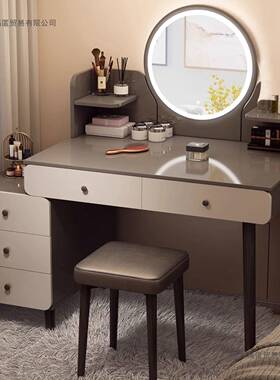 现梳台卧室代简约床头柜一体梳妆桌20妆25妆年新款小户型主95798