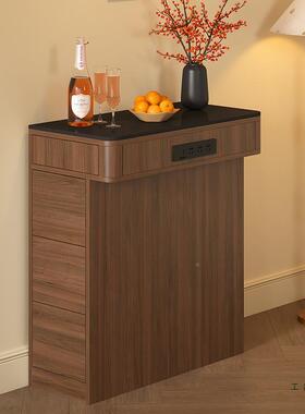 木岩板窄岛台柜HNY单独厨新款小户型房家用小岛台实餐台柜子定制9