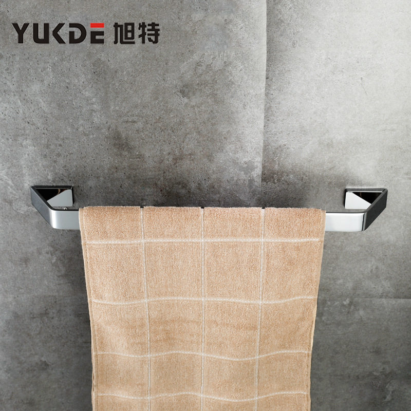 厂家直供浴室全铜浴巾架毛巾环家用卫生间打孔挂毛巾单杆五金挂件