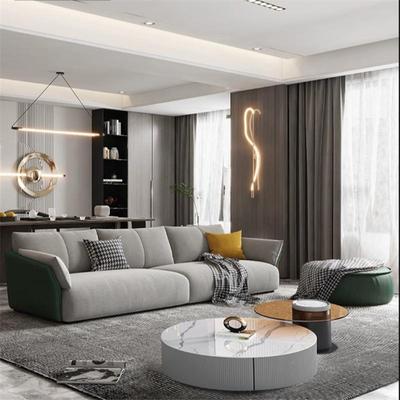 科技布沙直发用意式TXV轻奢奶油风小户型绒布小艺沙发家客厅排布