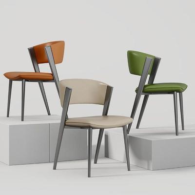 餐椅家简用奢感餐椅约意式极休轻SA-00136闲靠背椅现代简椅餐桌椅