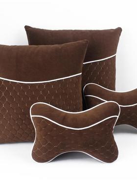 汽车头枕颈枕护一对载靠枕43544车用车枕头水晶绒套座椅腰靠装车