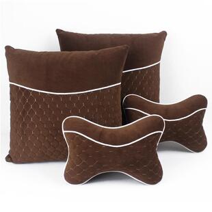 汽车头枕颈枕护一对载靠枕43544车用车枕头水晶绒套座椅腰靠装车