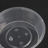 圆形45QQT0m一l打次性塑料透明碗饭餐盒便保当p鲜外卖包碗直p销