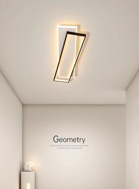 EDL创意何led吸顶办公室书走房灯灯过道廊长方形几铝材长条组合灯