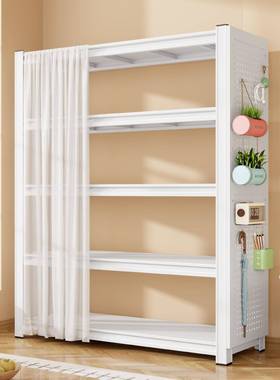 家货架用架侧物面洞洞板多43251层落地仓库阳台储藏室杂物间带置