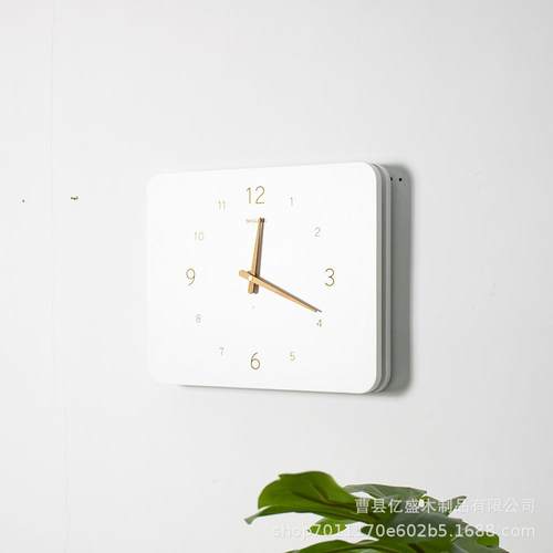 电表无品牌/箱装饰画带遮钟表实木约钟挂电闸配电箱简挡时钟免打