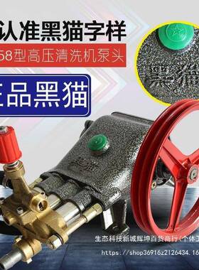 黑猫教55/58型商用洗车机泵50436高压清洗机配机头水头授泵抽水总