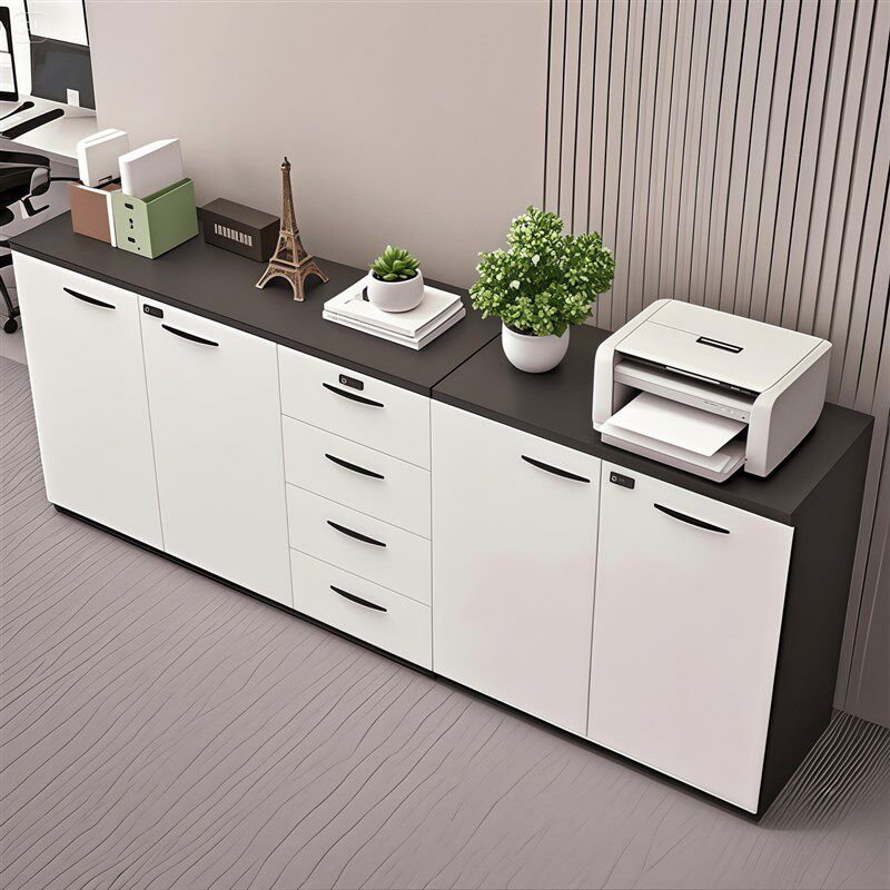 文件柜矮柜带锁杂物柜储藏柜落地柜打印机放置柜边柜办公室柜子