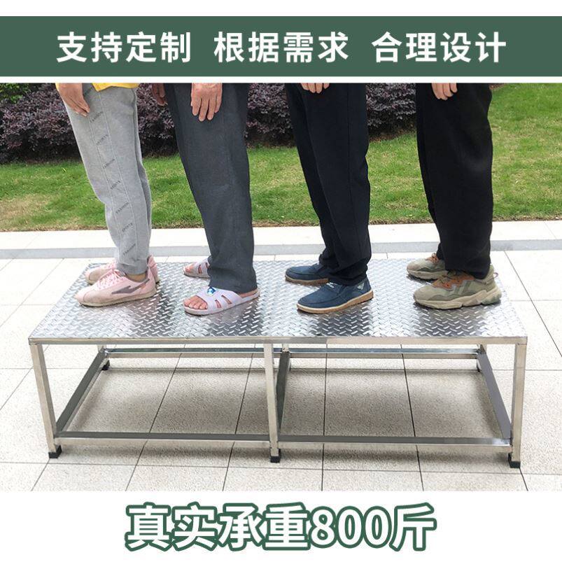 不锈钢防滑脚踏凳工业家用诊所医院检查垫脚台阶单双层踩脚踏步梯
