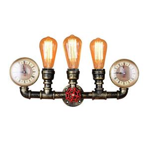 式美工业风吧复古水管壁灯个创意餐ULG厅酒过性道楼梯铁艺壁灯