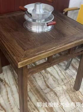 榆YUT老木怀旧八仙桌正古方形民谣酒中古桌椅民宿酒店吧复桌椅