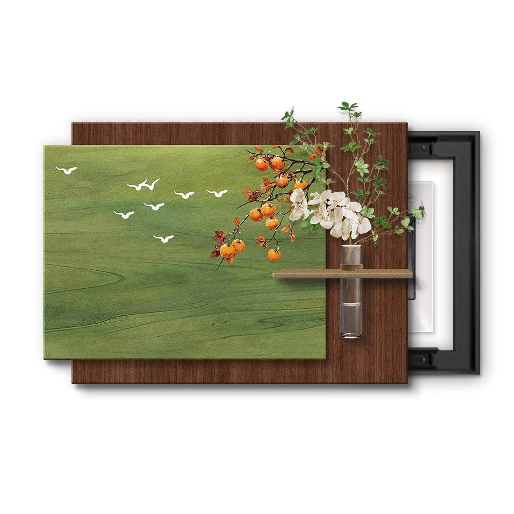 中古水培绿野水培风绿植电表箱装饰画电免打遮挡配电箱闸盒立体砂,家居饰品,现代装饰画,淘宝优惠券,粉丝福利购,淘宝优惠卷