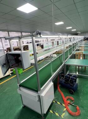 台德邦操电子双面防静电间工作带灯双层车流水线作HOI台拉线工厂