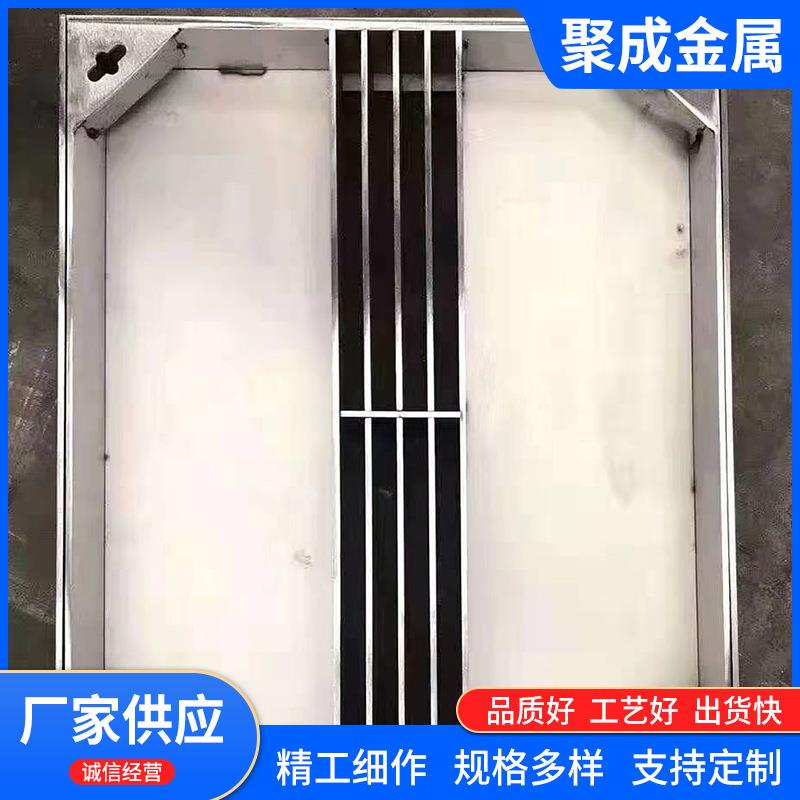 304不锈式钢井盖市政园方形下圆林形装饰窨井盖不锈钢隐455形沉井