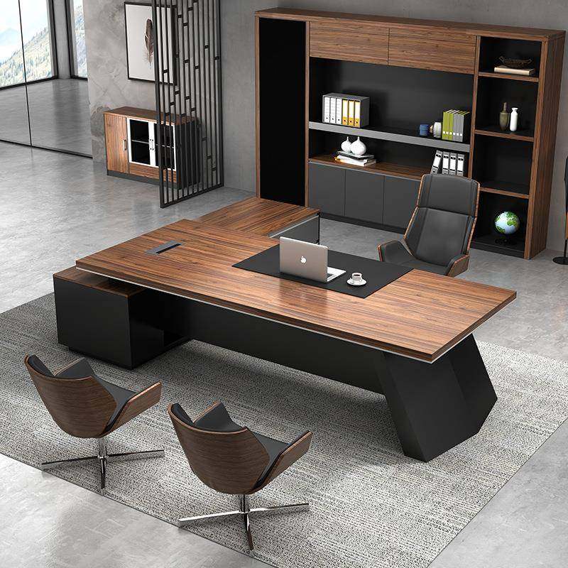 州昊翔办公家具老MFM-018板桌总苏裁大班台经理桌简椅约现代办组