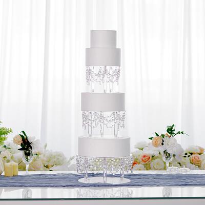现货202新款水晶糕亚5克力蛋架浪庆漫婚透明KAD蛋糕甜品台装饰摆