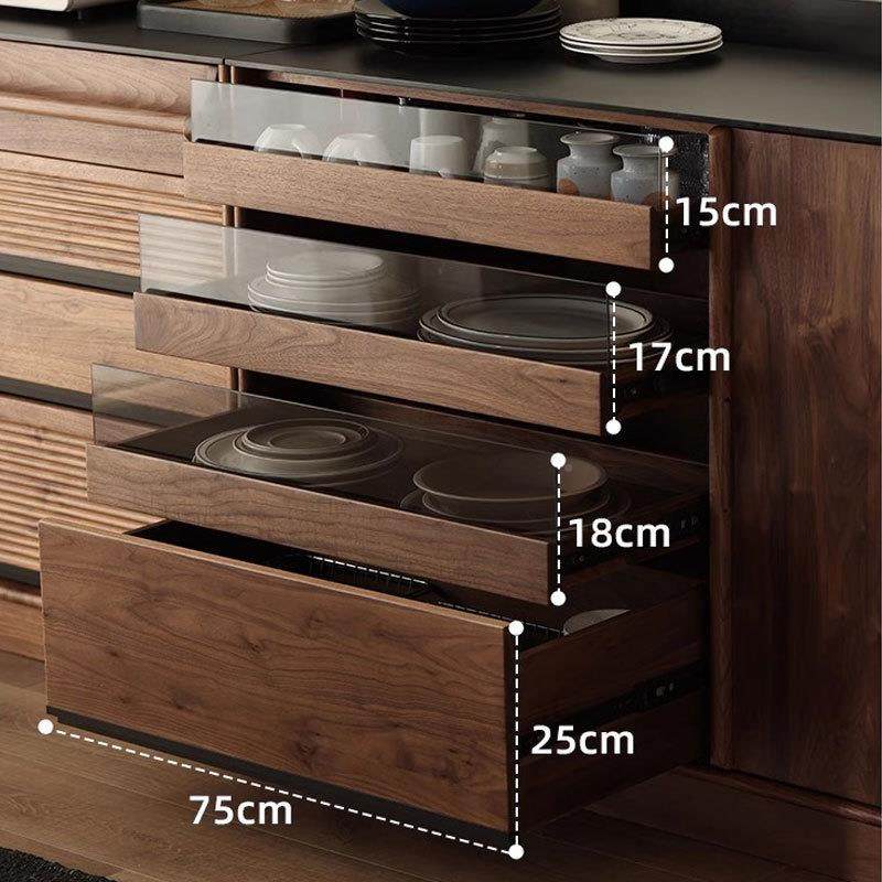 北黑储胡桃木实木CBG-026岩板餐边柜靠墙一体柜樱桃物木酒柜收美,住宅家具,餐边柜,淘宝优惠券,粉丝福利购,淘宝优惠卷