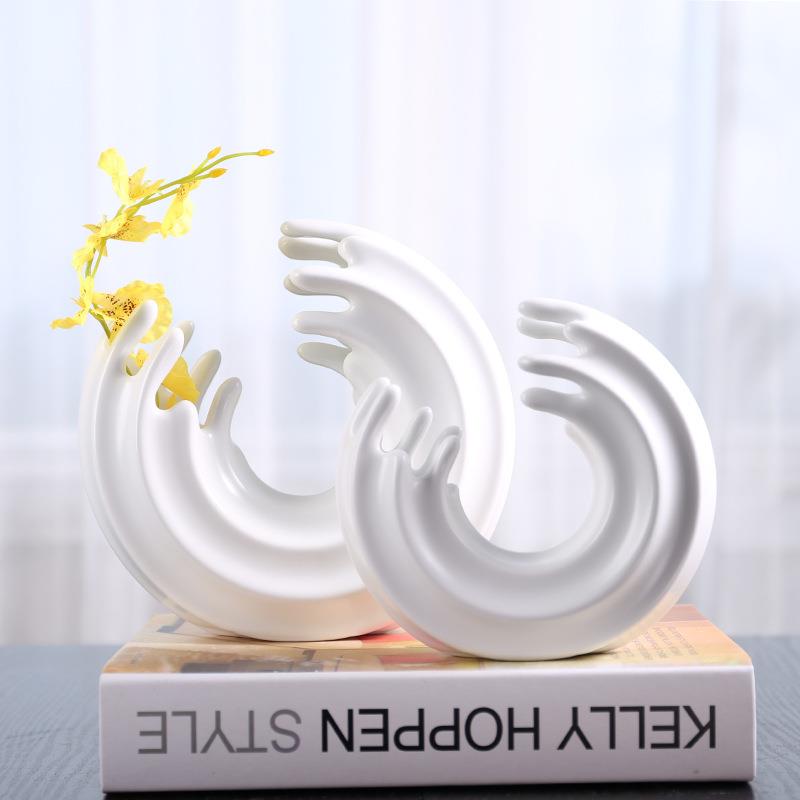 现代创意浪花花陶瓷器样板房售楼部堂谈WFT室酒店洽大餐厅酒吧软