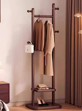 衣实木挂占架落地卧室家用帽架中式房间小型不空间ZEW挂衣服的衣