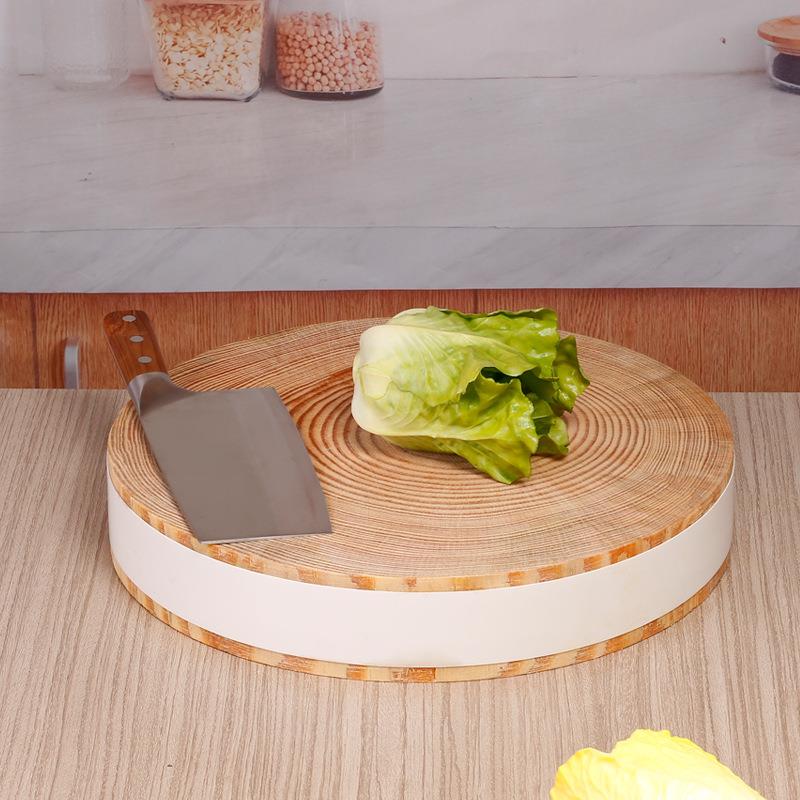 家用RVB实木砧皂板角木菜大板商用店剁肉菜墩酒圆形加厚号