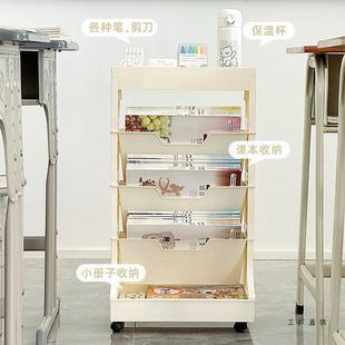 边学生可移书架动大容量桌舍书本NAM整理收纳宿小推车置物架落地