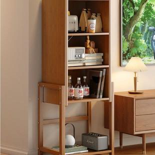 5105小架落地置墙物架客厅家用一体靠边窄柜书桌旁多层储物收书纳