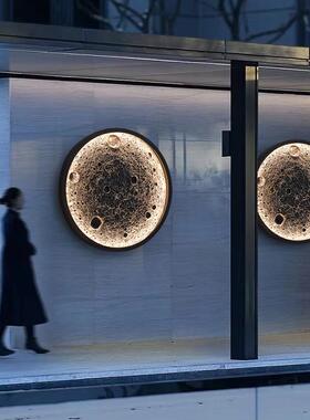 月球灯户外防水别墅院花39563园壁外墙装饰客厅餐庭厅网亮红店浮