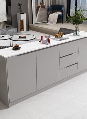 岩板餐边柜20456厅现代简简约餐厅靠墙家沙用储物柜极发靠背柜客