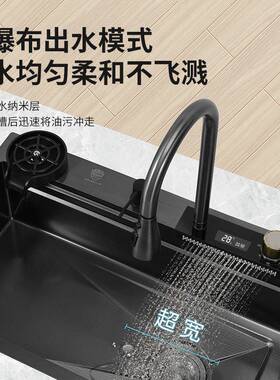 （工11818厂直销）厨房米不水锈钢槽纳数显龙头家单用手工大槽